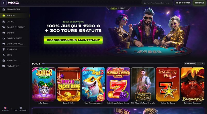 Meilleur madcasino live casino à France